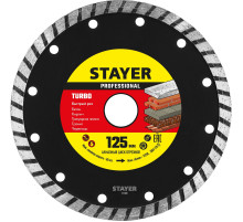 STAYER TURBO d125 мм (22.2 х 7 х 2.4 мм), алмазный диск, PROFESSIONAL (3662-125)
