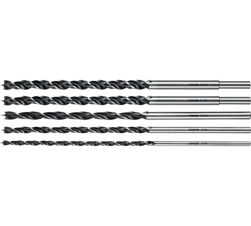 STAYER Maxdrill, 5 шт: 6-8-10-12-14 х 300 мм, набор сверл спиральных по дереву (2943-300-H5) купить в Сочи STAYER Maxdrill, 5 шт: 6-8-10-12-14 х 300 мм, набор сверл спиральных по дереву (2943-300-H5) купить в Сочи