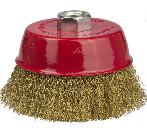 STAYER 100 мм, витая стальная латунированная проволока 0.3 мм, чашечная щетка-крацовка для УШМ, Professional (35125-100) купить  в Сочи