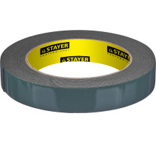 STAYER 19 мм, 5 м, черная, на вспененной основе, двухсторонняя клейкая лента, Professional (12233-19-05)