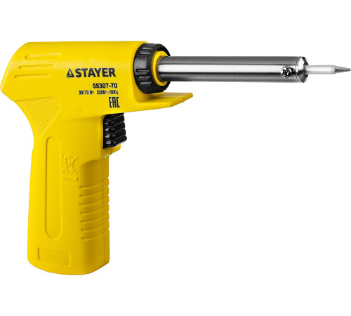 STAYER MAXTerm, 30 Вт + 70 Вт, 2 в 1, конус, электропаяльник с пистолетной рукояткой (55307-70) купить  в Сочи