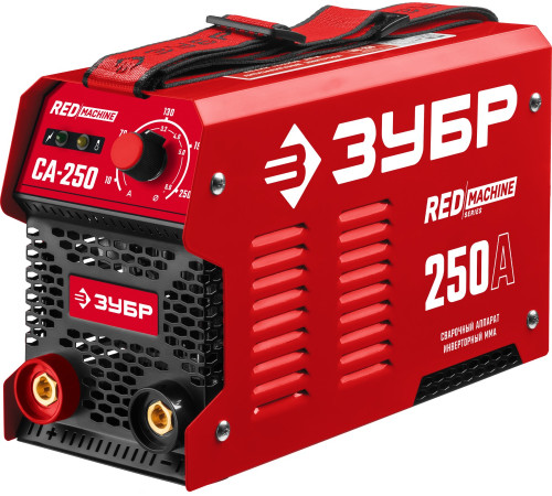 ЗУБР ММА, 250 А, RED MACHINE, сварочный аппарат инверторный, макс. электрод Ø 6.0 мм (СА-250) купить  в Сочи