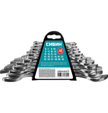 СИБИН 12 шт, 6 - 32 мм, набор рожковых гаечных ключей (27014-H12)