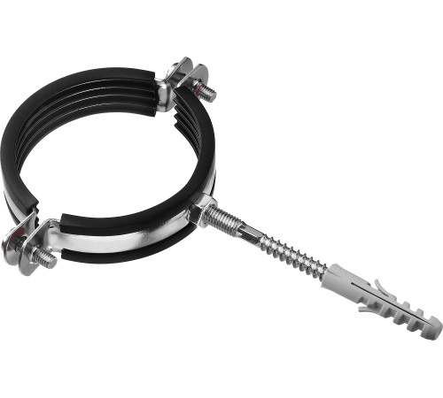 ЗУБР 2 1/2″, цинк, 1 шт, трубный хомут с сантехнической шпилькой и дюбелем (37866-75-80) купить  в Сочи