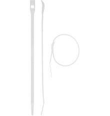 ЗУБР КОБРА, 7.6 x 280 мм, нейлон РА66, 10 шт, белые, кабельные стяжки с плоским замком, Профессионал (30930-76-280)