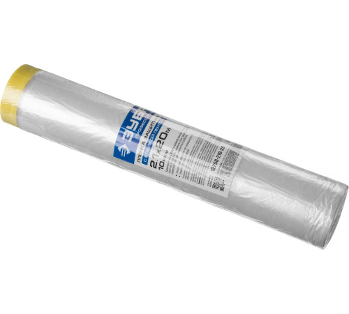 ЗУБР ПМ 2.1 х 20 м, 10 мкм ПВД, защитная пленка-маскер с клейкой лентой (12250-210-20) купить  в Сочи