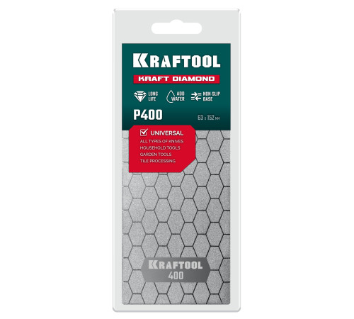 KRAFTOOL DIAMOND 63 х 152 мм, Р400, пластина алмазная заточная (35710-400) купить  в Сочи KRAFTOOL DIAMOND 63 х 152 мм, Р400, пластина алмазная заточная (35710-400) купить  в Сочи