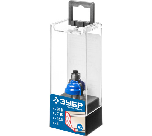 ЗУБР 31.8 x 17 мм, радиус 8 мм, фреза кромочная калевочная №7, Профессионал (28709-31.8) купить  в Сочи