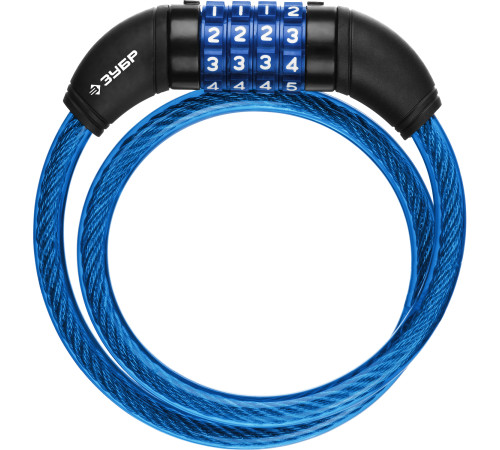 ЗУБР 650 мм, d 10 мм, кодовый, с изменяемым кодом, тросовый замок, Профессионал (37262-65) купить  в Сочи