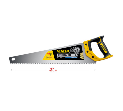 STAYER Cobra 3D, 450 мм, универсальная ножовка, Professional (1512-45) купить в Сочи STAYER Cobra 3D, 450 мм, универсальная ножовка, Professional (1512-45) купить в Сочи