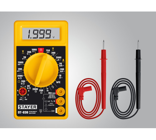 STAYER DT-838 Цифровой мультиметр (45306) купить в Сочи STAYER DT-838 Цифровой мультиметр (45306) купить в Сочи