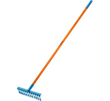 GRINDA PR-12T FIBER, 380 х 100 х 1530 мм, 12 витых зубцов, углеродистая сталь, фибергласовый черенок, садовые грабли, PROLine (39654)