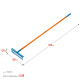 GRINDA PR-12T FIBER, 380 х 100 х 1530 мм, 12 витых зубцов, углеродистая сталь, фибергласовый черенок, садовые грабли, PROLine (39654) купить в Сочи