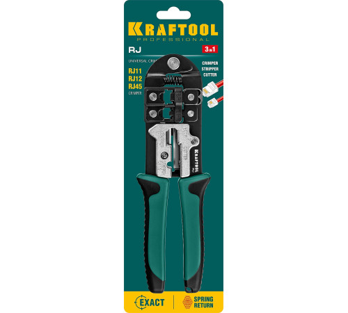 KRAFTOOL RJ, (RJ45, RJ11,RJ12), универсальный кримпер (22699) купить  в Сочи