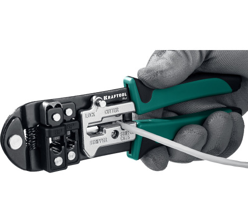 KRAFTOOL RJ, (RJ45, RJ11,RJ12), универсальный кримпер (22699) купить  в Сочи