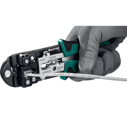 KRAFTOOL RJ, (RJ45, RJ11,RJ12), универсальный кримпер (22699) купить  в Сочи