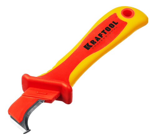 KRAFTOOL KN-7, 1000 В, изогнутый, диэлектрический нож электрика (45400) купить  в Сочи