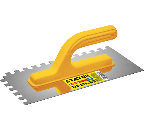 STAYER 130 х 270 мм, зуб 10 х 10 мм, штукатурная гладилка (08012-10) купить  в Сочи