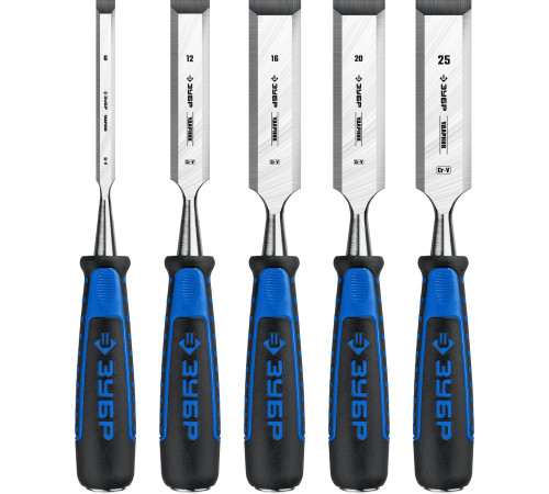 ЗУБР Ударник, 5 предм, набор стамесок-долот, Профессионал (18097-H5) купить  в Сочи