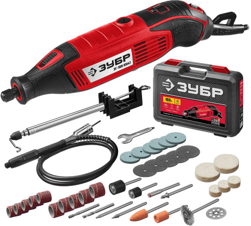 ЗУБР 160 Вт, d 3.2 мм, 41 предмет, электрический гравер, кейс (ЗГ-160 КН41) купить  в Сочи