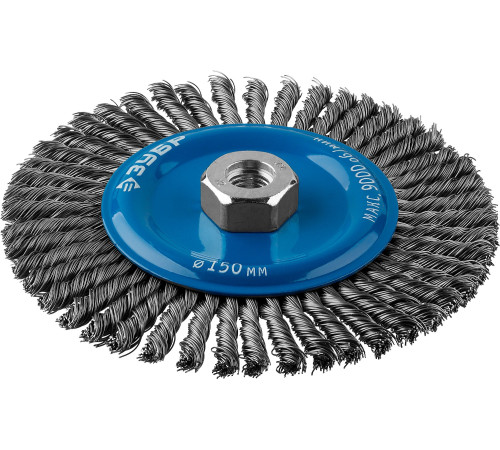 ЗУБР 150 мм, стальная проволоки 0.5 мм, щетка дисковая для УШМ, Профессионал (35192-150) купить  в Сочи