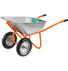 СИБИН СТ-22, 110 л, 200 кг, двухколесная, пневматические колеса, строительная тачка (39905)