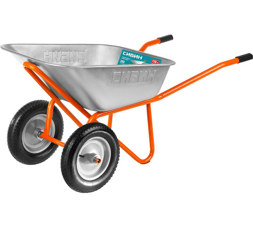 СИБИН СТ-22, 110 л, 200 кг, двухколесная, пневматические колеса, строительная тачка (39905) купить  в Сочи СИБИН СТ-22, 110 л, 200 кг, двухколесная, пневматические колеса, строительная тачка (39905) купить  в Сочи