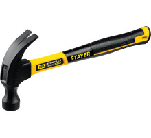 STAYER Fiberglass, 680 г, с фиберглассовой рукояткой, столярный молоток-гвоздодёр, Professional (2026)