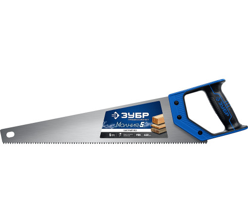 ЗУБР Молния-5, 450 мм, ножовка по дереву, Профессионал (15075-45) купить  в Сочи