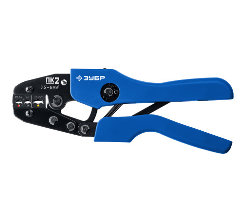 ЗУБР ПК-2, 0.5 - 6 мм2, пресс-клещи для изолированных наконечников и соединительных муфт, Профессионал(45456-2) купить  в Сочи