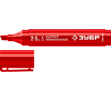 ЗУБР МП-300К красный, 2-5 мм, клиновидный перманентный маркер (06323-3)