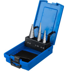 ЗУБР 3-20 мм, 3 шт, сталь Р6М5, набор ступенчатых сверл, Профессионал (29670-3-20-H3)