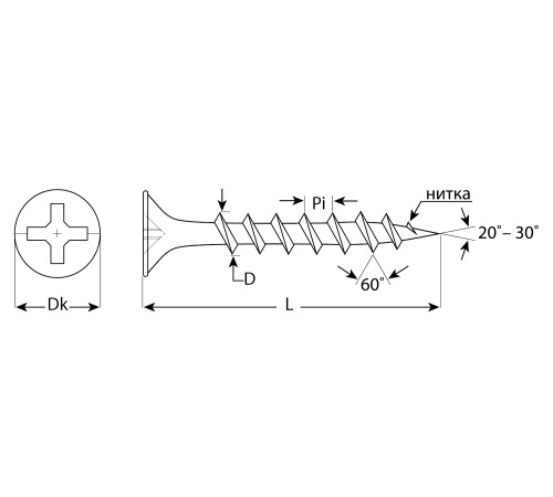 ЗУБР СГД, 55 х 3.5 мм, фосфатированное покрытие, 750 шт, саморез гипсокартон-дерево, Профессионал (300035-35-055) купить  в Сочи