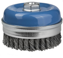 ЗУБР 120 мм, стальная проволока 0.8 мм, чашечная щетка-крацовка для УШМ (35271-120)