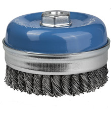 ЗУБР 120 мм, стальная проволока 0.8 мм, чашечная щетка-крацовка для УШМ (35271-120)