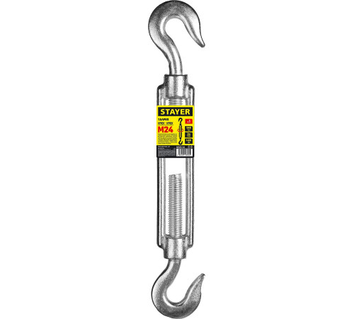 STAYER DIN 1480, М24, 1 шт, талреп крюк-крюк (30525-24) купить  в Сочи