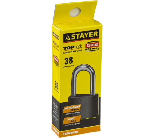 STAYER 38 мм, удлиненная дужка, навесной замок (37160-38-1) купить в Сочи STAYER 38 мм, удлиненная дужка, навесной замок (37160-38-1) купить в Сочи