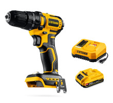 STEHER 20 В, 45 Н·м, 1 АКБ LMS (2 А·ч), бесщеточная ударная дрель-шуруповерт (CBS-45-21)