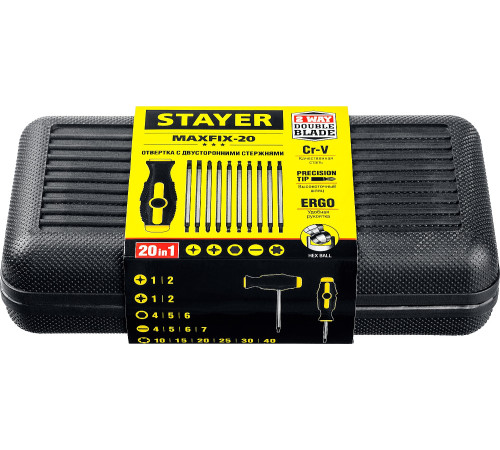 STAYER Hercules-20-in-1, 20 предм., отвертка с переставными стержнями (2513) купить в Сочи STAYER Hercules-20-in-1, 20 предм., отвертка с переставными стержнями (2513) купить в Сочи