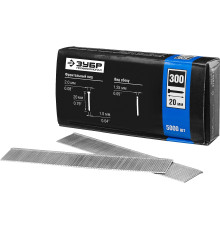 ЗУБР тип 18GA (47/300/F) 20 мм, 5000 шт, гвозди для нейлера, Профессионал (31830-20)