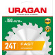 URAGAN Fast, 190 х 30/20 мм, 24Т, пильный диск по дереву (36800-190-30-24) купить в Сочи