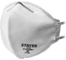 STAYER F-80, класс защиты FFP1, плоская, фильтрующая полумаска (11112)