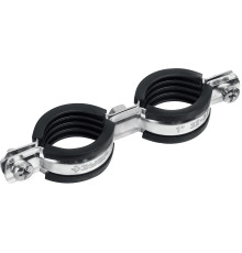 ЗУБР 1″, цинк, 8 шт, двойной трубный хомут (37890-32-37)