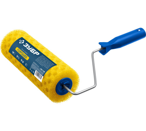 ЗУБР ГОРОШЕК, 80 х 230 мм, бюгель 6 мм, структурный поролон, для водоэмульсионных, акриловых красок и эмали, малярный валик (0369-24) купить  в Сочи