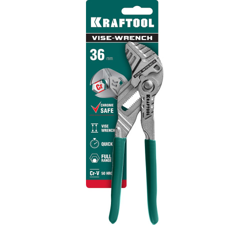 KRAFTOOL Vise-Wrench, 180 мм, клещи переставные-гаечный ключ (22063) купить  в Сочи
