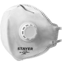STAYER FV-80, класс защиты FFP1, плоская, фильтрующая полумаска с клапаном выдоха (11113)
