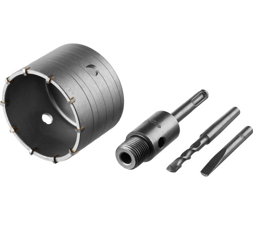 ЗУБР 80 мм, SDS - plus, 10T, коронка по бетону с оснасткой (2918-80) купить  в Сочи