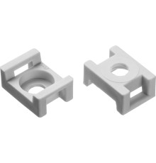 ЗУБР ПХС-У, 16 x 23 мм, нейлон, 100 шт, белая, усиленная площадка под хомут-стяжку (30920)