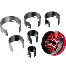 ЗУБР 7 шт, (26-32-38-45-50-56-63 х 18 мм), наборная кольцевая пила по дереву (29593-H7-18)