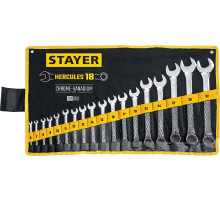 STAYER HERCULES, 18 шт, 6 - 32 мм, набор комбинированных гаечных ключей, Professional (27081-H18)